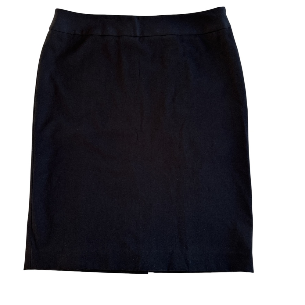 Rafaella Wearever Classic Women's Black Fitted Pencil Skirt Size 12 Knee-Length